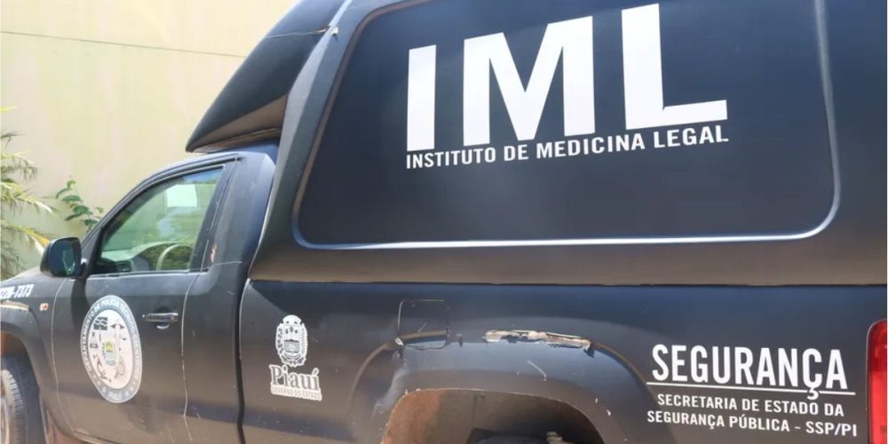 Viatura do Instituto de Medicina Legal (IML) de Teresina, no Piauí — Foto: Bárbara Rodrigues/G1